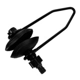 Boat Motor Flusher Plastic round Single Tube Black for Yacht Boat V1369-AZ3-W-20815