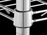 Wire Storage Rack 35x35cm Chrome Shelving with Wheels V63-841491