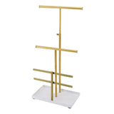 Jewelry Holder Stand 3 Tier Necklaces Earrings Bracelets Rings Metal Display Organizer with Tray V1294-YM0901-3117250059211