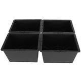 4Pcs Stackable Bed Risers ABS Anti Slip Furniture Risers for Bed Desk Sofa Table Black 4 Inch V1294-YM0901-3114230085311