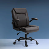 Artiss Executive Office Chair Mid Back Ash Black OCHAIR-G-7023-BR