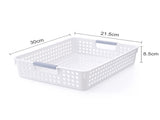 36x Premium Plastic Storage Basket Bulk w/ Grip Handles 30*21.5*8.5cm V563-PS3021-1BOX