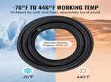 6AN Fuel Line Kit, 7.62 m Fuel Hose Kit, Nylon Stainless Steel Braided PTFE Fuel Line Kit, V952-QCYYRYRG15G26J9HMV0