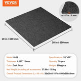 VEVOR Carpet Tiles Reusable, 20"x 20" Carpet Squares With Padding Attached, Soft Padded Carpet V952-KCXFKDT2020YI2QM3V0