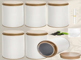 6 Pack Tea Tins Canister for Loose Tea, 23 Fl OZ Airtight Round Tin with Lid, Large Metal Storage V1259-DP01-A-981