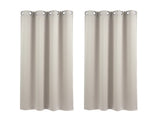 Artiss Blockout Curtains 2X 132x160cm Thermal Insulated Eyelet Drapes Beige BC-MATT-132X160-BG