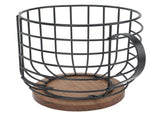 Coffee Pod Holder Iron Large Capacity Space Saving Wooden Base Coffee Pods Storage Organizer for V1294-YM0710-3118230284312