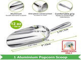 Double Handle Concession Popcorn Scoop 12 oz Aluminium Popcorn Scoop 10 oz Dredge V1259-DP01-F-512