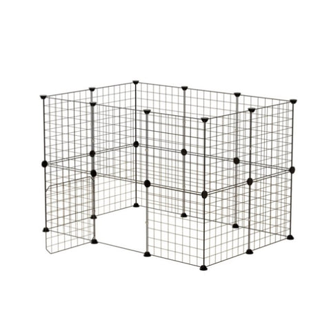 i.Pet Pet Dog Playpen Enclosure Cage 20 Panel Puppy Fence Play Pen Foldable Metal PET-DOGPLAYPEN-35-BK