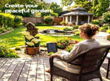 Gardeon Solar Fountains Water Features 4-Tier Cascading Flower Bowls 55cm FOUNT-A-FLOWER-BR