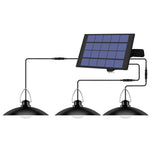 Solar Powered Pendants Light with Adjustable Panel Auto ON/OFF Lighting Sensor IP65 Water-resistant V1294-YM0901-L4166WW-3