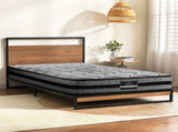 Artiss Metal Bed Frame Single Size Beds Platform with Mattress MBED-C-DANE-TT22-S-BK