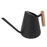 Watering Can with Long Spout Rustproof Stainless Steel Watering Pot with Wooden Handle for Garden V1294-YM0703-3111230098012