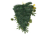 Spring Lemon Wreath Artificial Lemon Teardrop Wreath with Peony Flowers Green Leaves Decorative V1294-YM0523-220323TW02-2
