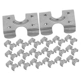 20pcs Double Barrel Rope Clamp 1/4 Inch Stainless Steel Wire Rope Clip - Secure Fastening for V1192-AZ-W-21408
