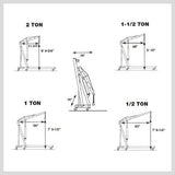 2-Ton Hydraulic Engine Crane Foldable Hoist Stand for Mobile Garage Lifting- Workshop Essential V465-SDY-97262