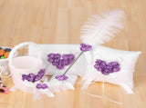5pcs/set Satin Flower Girl Basket 7 * 7 inches Ring Bearer Pillow Guest Book Pen Holder V1294-YM0901-H20153PU