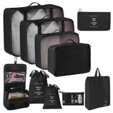 Luggage Garment Sorting Storage Kit, 10 Pcs Travel Pouches Equipped With Dual Drawstring Sacks, V1221-XM-LB2601-GM101