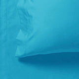 1000TC Ultra Soft Fitted Sheet & 2 Pillowcases Set - King Size Bed - Light Blue V493-AKF-10