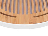 Tea Tray 10 Inch Round Shape Modern Stylish Chinese Kung Fu Tea Serving Tray for Home and Office V1294-YM0901-3118240217511