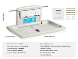Wall-Mounted Baby Changing Station, Horizontal Foldable Diaper Change Table with Safety Straps and V952-YYSNBTHS0000EZO8FV0