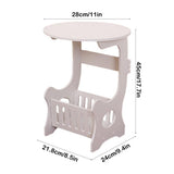 Clearance Sales Living Room Mini Storage Small Round Table Round Small Nightstand Table Coffee Table V1369-AZ3-W-11962
