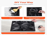 3D Panels, 33-Pack 30 x 30 cm PVC Modern Art Minimalist Diamond Tiles, 2.97 m Coverage Accent V952-PVC3DQBXDYSJ6XSHBV0