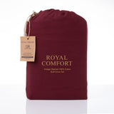 Royal Comfort Vintage Washed 100 % Cotton Quilt Cover Set Single - Mulled Wine ABM-10002591