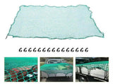 Green Nylon Trailer Cargo Net with Elastic Cords for Secure Truck Bed Load and Hauling V1370-AZ4-08992