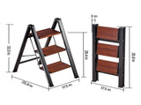 3 Step Ladder, Folding Step Stool with Wide Anti-Slip Pedal and Comfort Handgrip, Lightweight 150 kg V952-LHJHJTSB0000TIJOS001V0