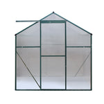 Green Fingers Greenhouse 2.52x1.9x1.83M Aluminium Polycarbonate Green House Garden Shed GH-ALU-252X190-GN-AB