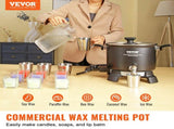 Wax Melter for Candle Making, 5 Liter Large Electric Wax Melting Pot Easy Pour Spout, 4-level V952-RLTYT55L1200WY345V3