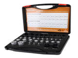 44PCS Nut and Bolt Thread Checker Aluminum High Accuracy Bolt Nut Identifier Gauge with Storage Box V1294-YM0710-3114230154011