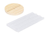 Coffee Capsule Holder Acrylic Bamboo Wood 48 Holes Rotatable Pod Rack Stand for Home V1294-YM0523-3113220037911