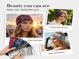 Non Slip Wide Headbands Women, Yoga Headband, Soft Moisture Wicking Stretchy Fashion Hair Bands V1258-DP02-F-853