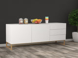 Levede Buffet Sideboard Storage Cabinet White CH1078-WH