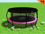 Kahuna Trampoline 14 ft with Roof - Pink TRA-KAH-14-PK-RF