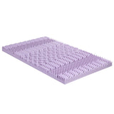 Giselle 8cm Memory Foam Mattress Topper Lavender Infused Bamboo Cover 7-Zone Single MATTRESS-TOP-7Z-8LA-S