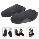 1Pair Practical Shoe Covers Black with Anti-Freeze Feature for Outdoor Hiking and Ski Boot V1370-AZ4-15000