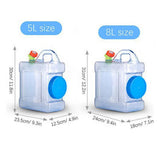 Water Container Water Storage Bucket with Faucet Portable Water Canteen for Outdoor Camping Hiking V1263-JX-1914