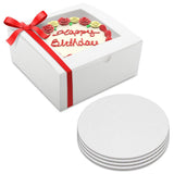 Cake Boxes,10 Pack - Cake Boxes 10 Inch & 10 Cake Boards,Cake Boxes,Pie Boxes with window V1366-AZ2-W-25288