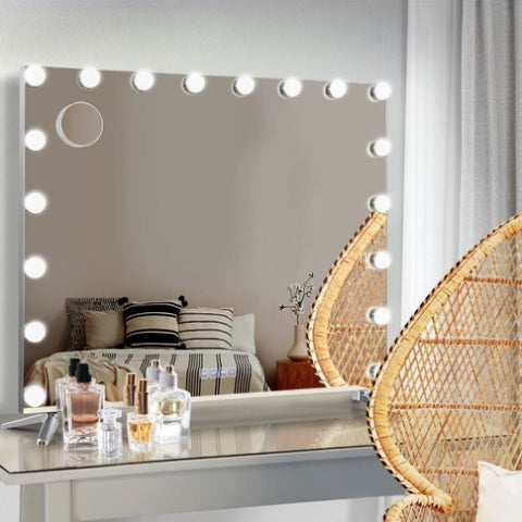 Embellir Bluetooth Makeup Mirror 80x65cm Hollywood Vanity with LED Light Wall MM-E-FRAMELS-6580LED-GS-BT