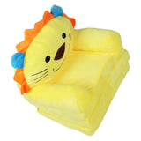Kids Sofa Yellow Cartoon Animal Style Foldable Wide Handle Soft Breathable Toddler Chair for Reading V1294-YM0901-3116230007111