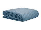 Cotton Waffle Blanket Dusk Blue Single V442-ATX-BLANKET-WAFFLE-DUSKBLUE-SB