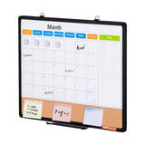 24x 18 Monthly Calendar Whiteboard & Cork Board Combo with Aluminum Frame 2-in-1 Magnetic Dry Erase V767-VVR-RMB24X18RLBB31L3TV0