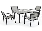 Fortia 5pc Outdoor Dining Furniture Set, 90 x 90cm Table and Chairs Setting for Outside V219-OTDODSFOS9SS4T