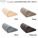 Ardor Lucia Luxury Push Throw Charcoal V442-INT-THROW-LUCIA-CHARCOAL-RE