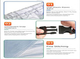 Grey Heavy Duty Waterproof Tarp Covers with Storage Bag, Fits V-Hull, Fish&Ski, Pro-Style, Fishing, V888-ELOSUNG36755