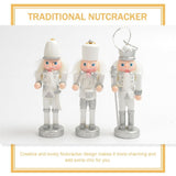 Plated Silver Traditional Nutcracker Xmas Decoration for Home and Office V1366-AZ2-W-13546