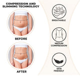 5XL Skin Color Women's Seamless Body-Shaping Onesie with Zipper - Abdomen Slimming and Hip Lifting V888-ELOSUNG28478